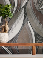 Galerie Wallcoverings Brown Horizon Tree Leaf A4 Wallpaper Sample - Image 1 of 5