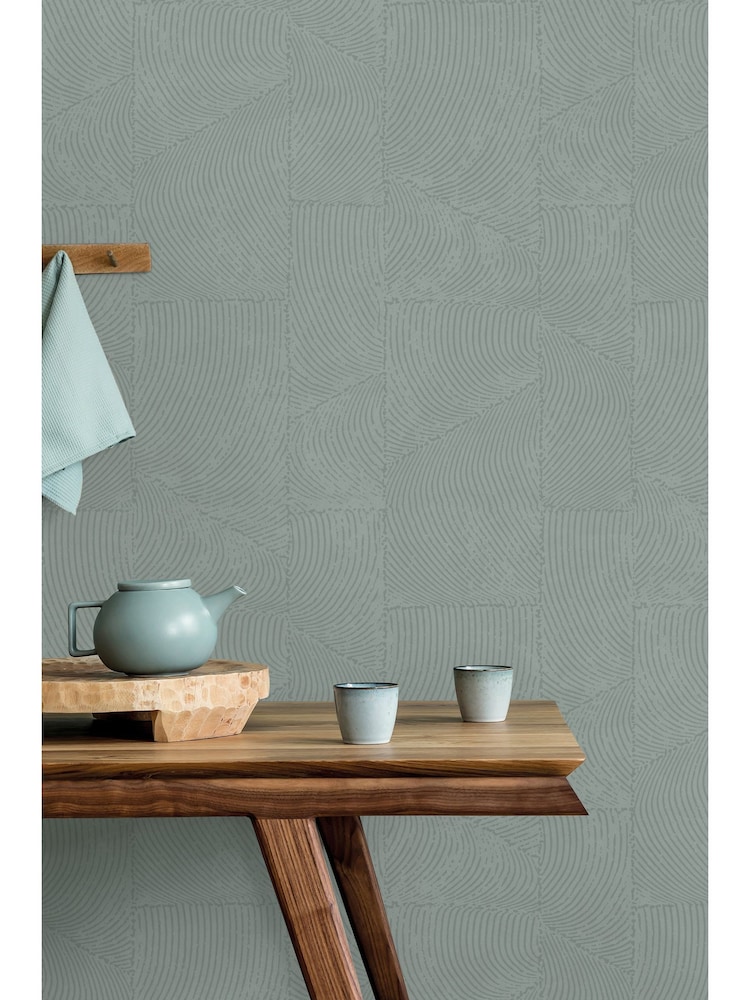 Galerie Wallcoverings Green Terra Abstract Clay A4 Wallpaper Sample - Image 1 of 1