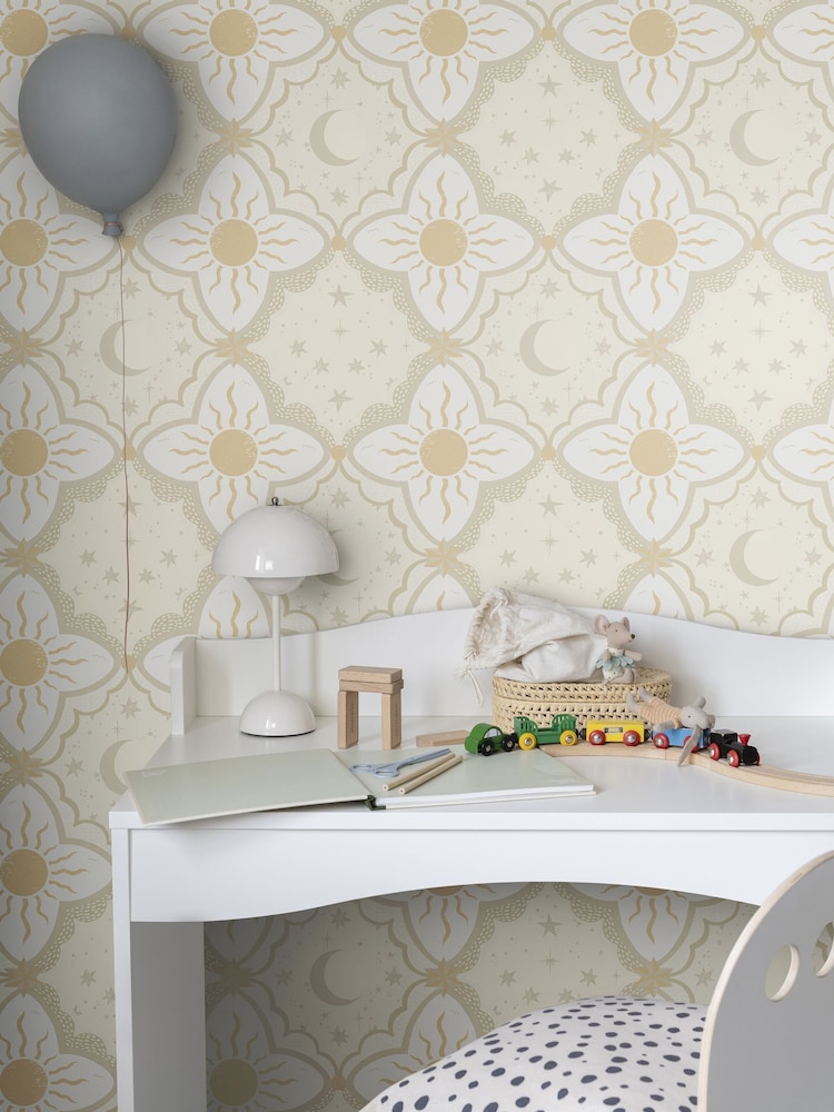 Galerie Wallcoverings Yellow Resan Star A4 Wallpaper Sample - Image 1 of 2