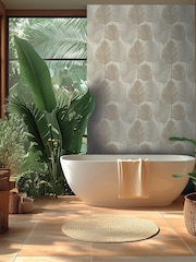 Galerie Wallcoverings Beige Horizon Tree Leaf A4 Wallpaper Sample - Image 1 of 5