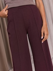 Marrón chocolate - Pantalones de punto de pernera ancha y tiro alto de Lipsy - Imagen 2 de 5