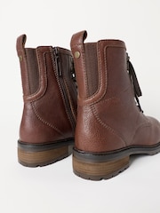 FatFace Marlow Chocolate Brown Wide Fit Leather Wide Fit Ankle Boots - Image 3 of 3