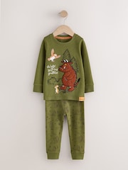 Green/Ecru Gruffalo Snuggle Pyjamas 2 Pack (9mths-8yrs) - Image 7 of 11