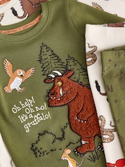 Green/Ecru Gruffalo Snuggle Pyjamas 2 Pack (9mths-8yrs) - Image 9 of 11