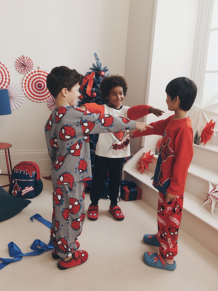 Red/Black/Grey - Spiderman Long Sleeve Jogger Pyjamas 3 Pack (12mths-10yrs) - Attēls 2 no 10 Red/Black/Grey - Spiderman Long Sleeve Jogger Pyjamas 3 Pack (12mths-10yrs) - Attēls 2 no 10