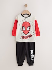 Red/Black/Grey - Spiderman Long Sleeve Jogger Pyjamas 3 Pack (12mths-10yrs) - Attēls 5 no 10