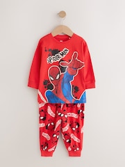 Red/Black/Grey - Spiderman Long Sleeve Jogger Pyjamas 3 Pack (12mths-10yrs) - Attēls 7 no 10
