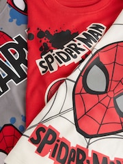 Red/Black/Grey - Spiderman Long Sleeve Jogger Pyjamas 3 Pack (12mths-10yrs) - Attēls 9 no 10
