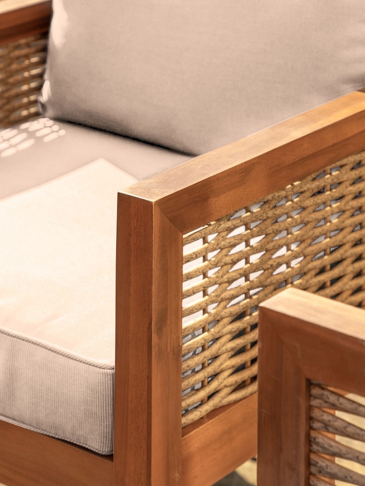 Gallery Home Natural Berlin Garden Lounge Set - Image 2 of 9