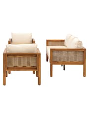 Gallery Home Natural Berlin Garden Lounge Set - Image 3 of 9