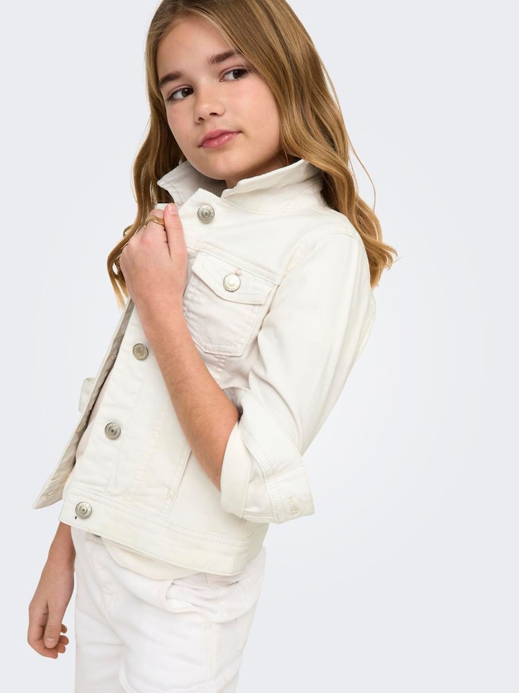 ONLY KIDS White Denim Jacket - Image 1 of 4 ONLY KIDS White Denim Jacket - Image 1 of 4