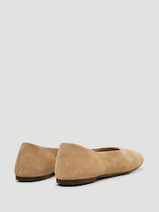 Hush Brown Bertie Round Toe Suede Ballet Flats - Image 3 of 5