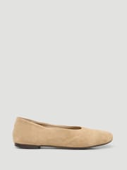 Hush Brown Bertie Round Toe Suede Ballet Flats - Image 4 of 5