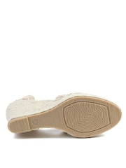 Jones Bootmaker Cream Alyssa Leather Wedge Espadrilles Shoes - Image 6 of 6