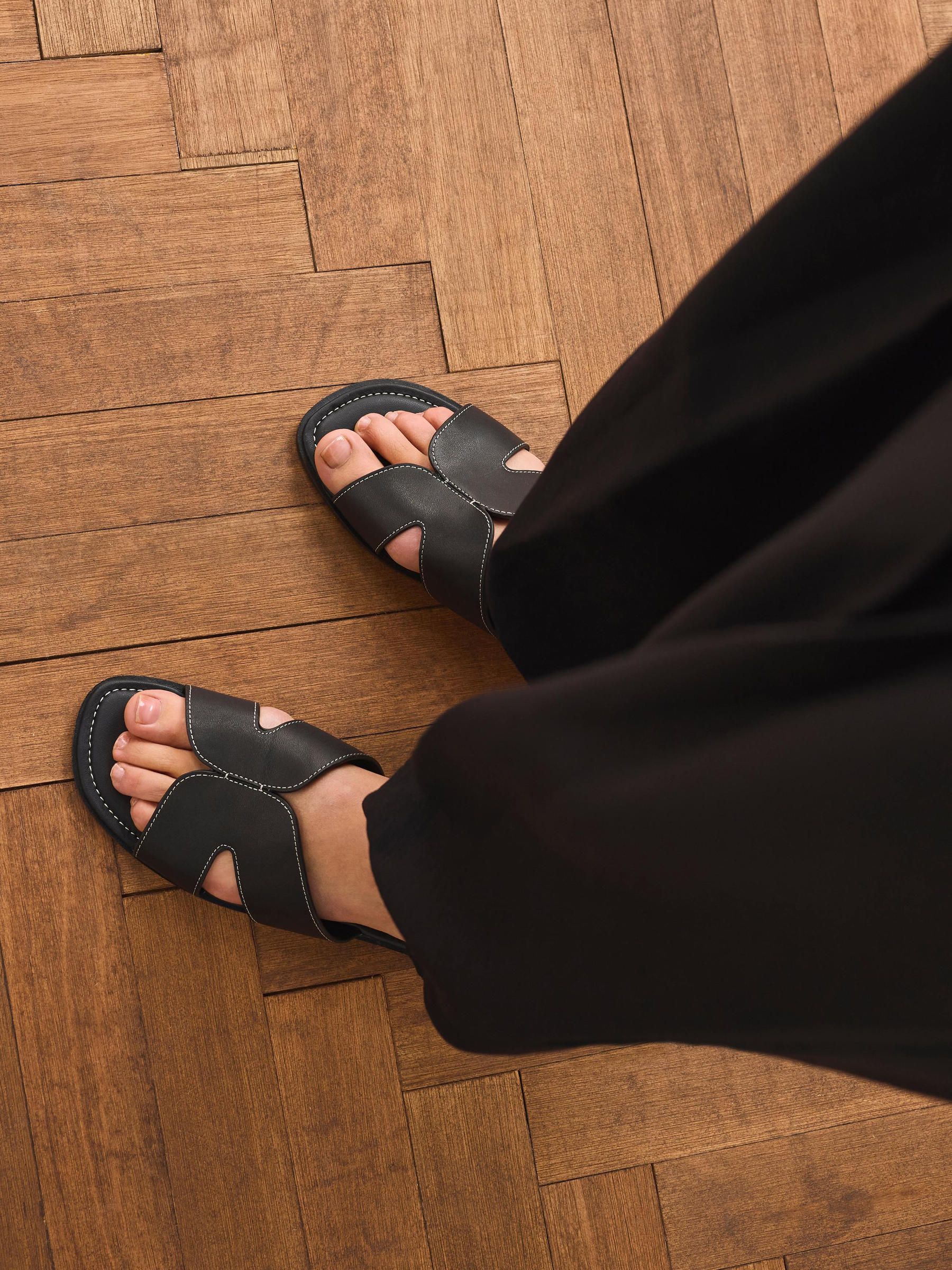 Buy Mint Velvet Black Darcy Leather Sandals from the Next UK