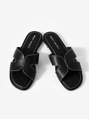 Mint Velvet Black Darcy Leather Sandals - Image 3 of 5