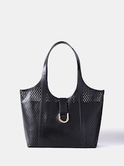Mint Velvet Black Harlow Leather Tote Bag - Image 1 of 4
