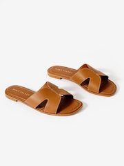 Mint Velvet Brown Darcy Leather Sandals - Image 3 of 4