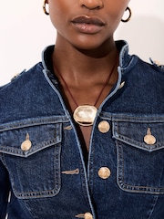 Mint Velvet Gold Tone Stud Rope Necklace - Image 5 of 5