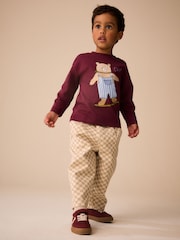 Neutral Checkerboard Pull On Barrel Trousers (3mths-7yrs) - Image 2 of 4