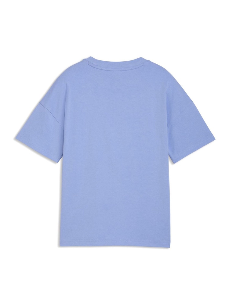 Puma Purple Wardrobe Essentials Relaxed Youth T-Shirt - Image 5 of 5