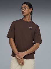 Puma Brown Wardrobe Essential Boxy T-Shirt - Image 1 of 5