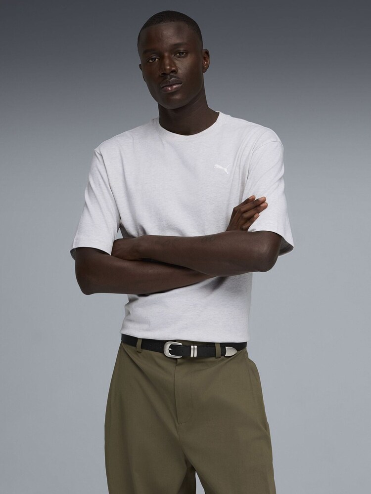 Puma White Wardrobe Essential Boxy T-Shirt - Image 1 of 5