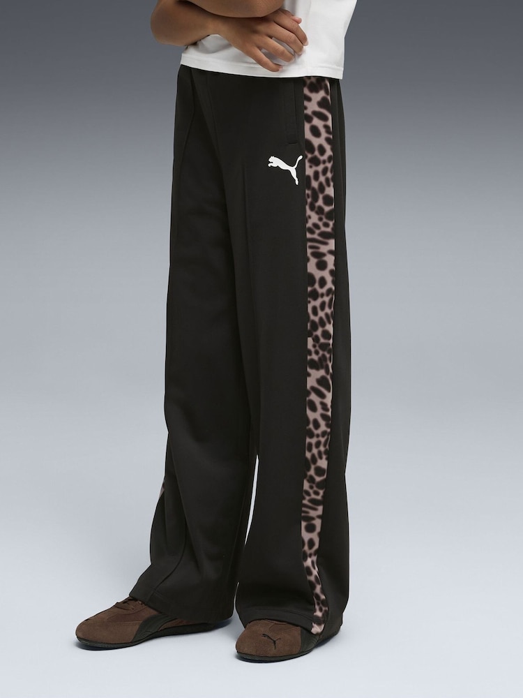 Puma Black T7 Animal Relaxed High Waist Track Trousers - Image 1 of 5