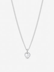 Inicio Sterling Silver Heart Bezel Necklace - Gift Pouch - Image 2 of 3