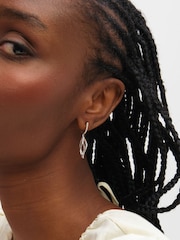 Inicio Sterling Silver Pave Twist Cage Drop Earrings - Gift Pouch - Image 2 of 3