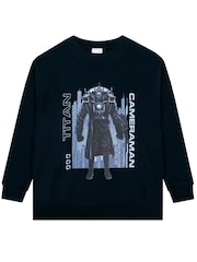 Character Black Skibidi Toilet Sweatshirt - Image 1 of 9