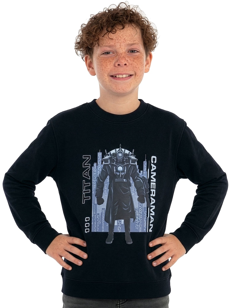 Character Black Skibidi Toilet Sweatshirt - Image 9 of 9