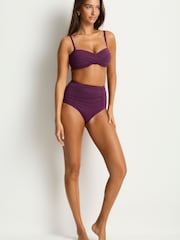 Sea Level Purple Essentials Edit Super High Waist Gathered Knickers - Image 5 of 7