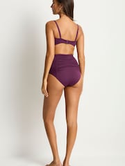 Sea Level Purple Essentials Edit Super High Waist Gathered Knickers - Image 6 of 7