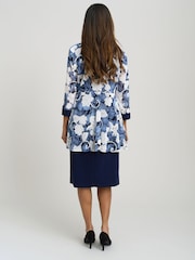 Gina Bacconi Blue Lidiya Printed Dress And Jacket - Image 2 of 8