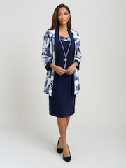 Gina Bacconi Blue Lidiya Printed Dress And Jacket - Image 3 of 8