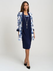 Gina Bacconi Blue Lidiya Printed Dress And Jacket - Image 5 of 8