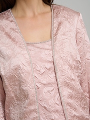 Gina Bacconi Pink Lorriane Jacquard Suit Trousers 3 Piece - Image 5 of 5