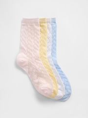 Gap Multi Pointelle Crew Socks 4-Pack - Image 1 of 1