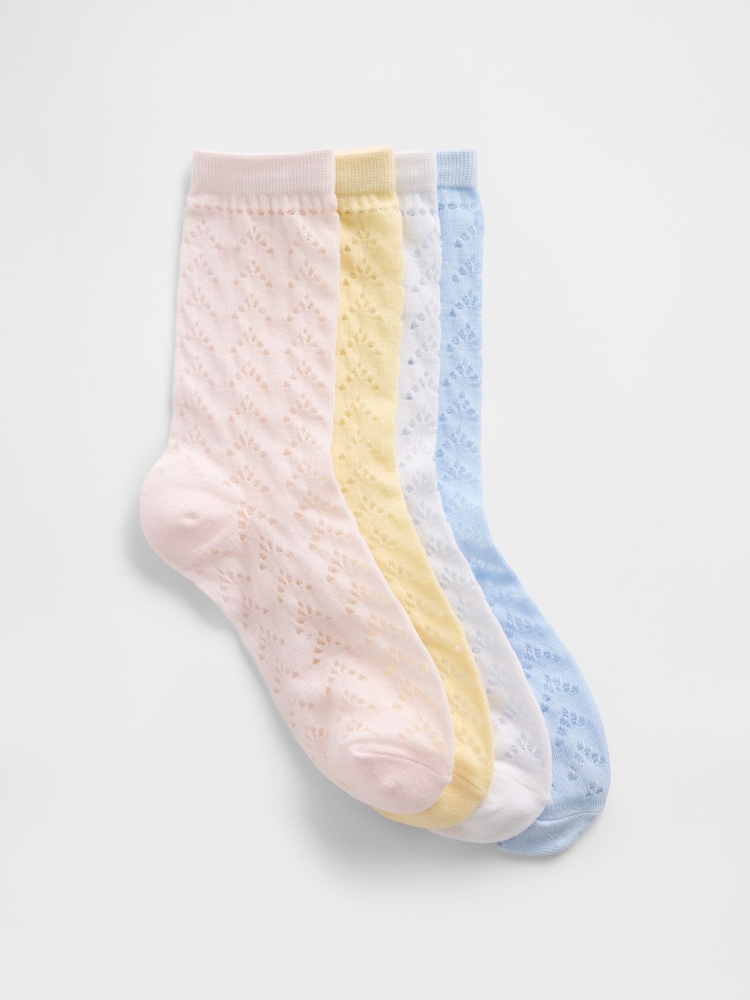 Gap Multi Pointelle Crew Socks 4-Pack - Image 1 of 1