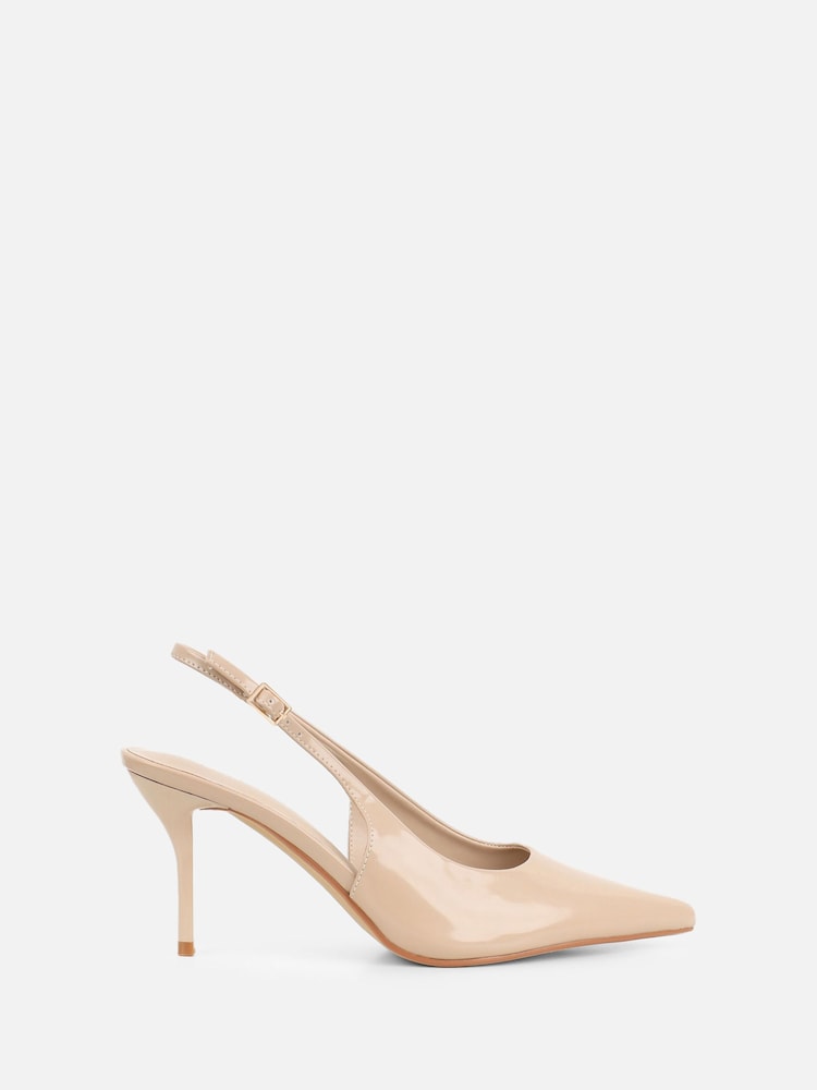 Simmi London Cream Samaya Slingback Court Shoes - Image 2 of 5 Simmi London Cream Samaya Slingback Court Shoes - Image 2 of 5