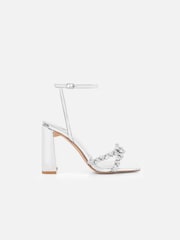 Simmi London Silver Lydia Diamante Block Heeled Sandals - Image 2 of 5