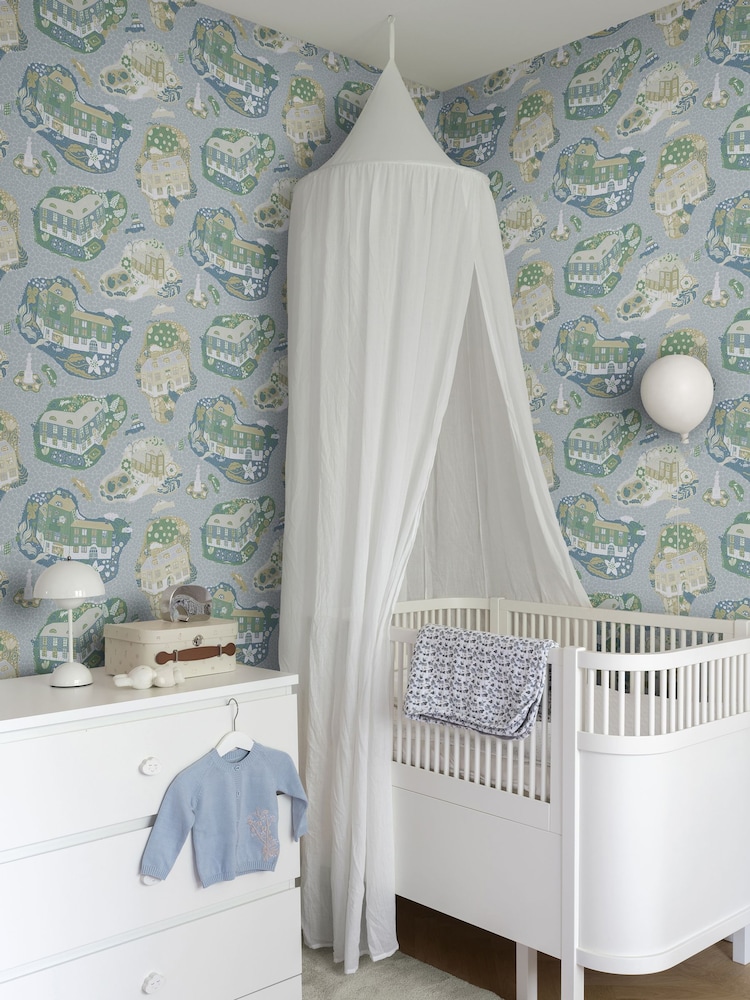 Galerie Wallcoverings Blue Resan 10.05M Wallpaper - Image 1 of 2