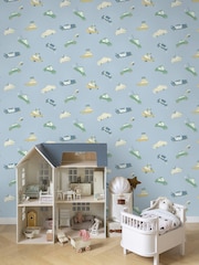 Galerie Wallcoverings Blue Resan 10.05M Wallpaper - Image 1 of 2