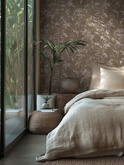 Galerie Wallcoverings Brown Horizon Tree Leaf 10.05M Wallpaper - Image 1 of 5
