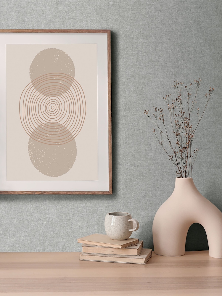 Galerie Wallcoverings Green Horizon Plain Texture 10.05M Wallpaper - Image 1 of 4