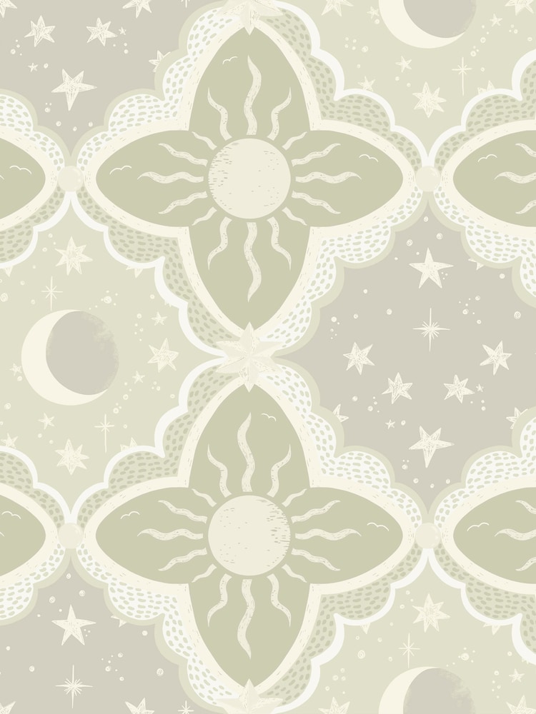 Galerie Wallcoverings Green Resan Star 10.05M Wallpaper - Image 2 of 3