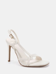 Novo White Wide Fit Lola Twist Detail High Sandals - Image 3 of 6