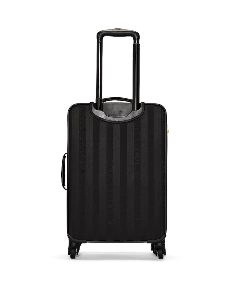 Victoria's Secret Black Stripe Carry On Rolling Suitcase - Image 2 of 3