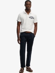 Superdry White Vintage Athletic Polo Shirt - Image 3 of 5